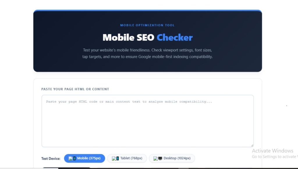 Mobile SEO Checker