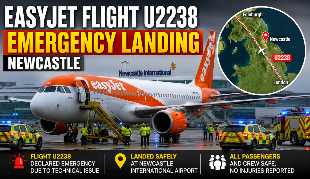 EasyJet Flight U2238 Emergency Landing Newcastle