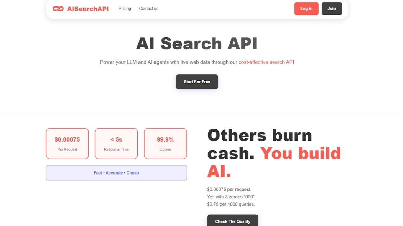 Best API Search Company's Homepage