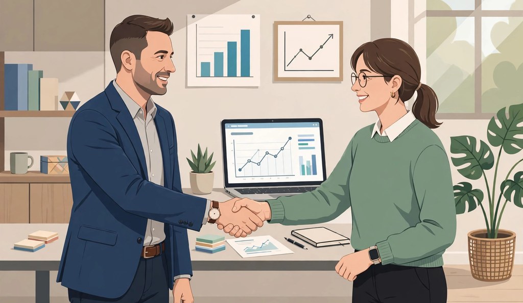 Business owner meeting with SEO consultant