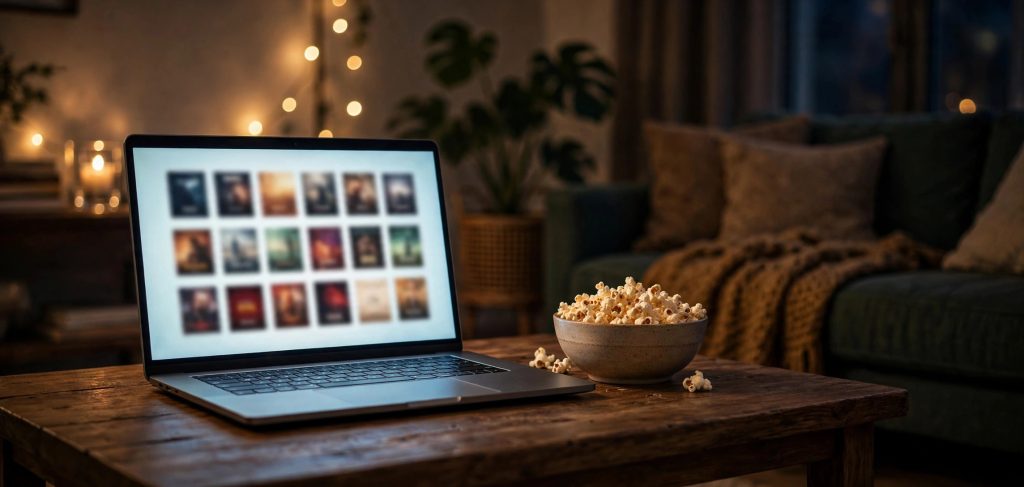 Letflix free movie streaming website interface shown on a laptop screen