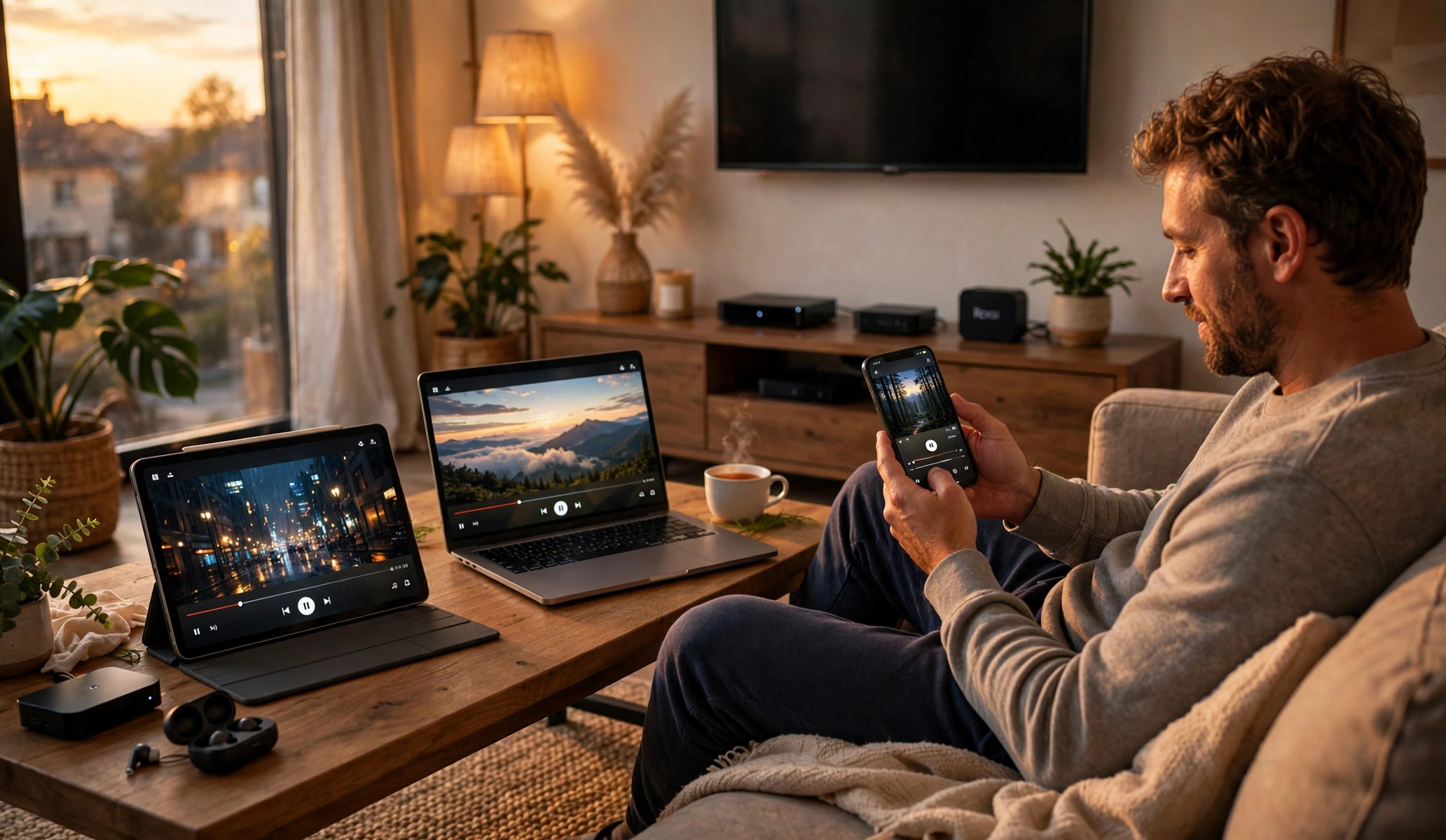 Warning signs of unsafe streaming sites including pop-ups and fake play buttons
