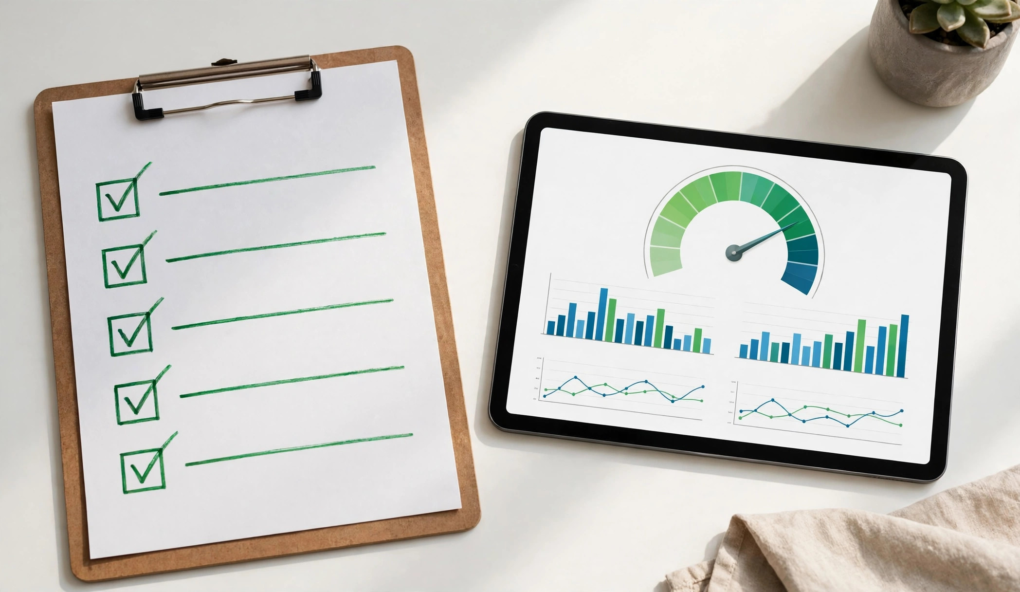 Checklist of on-page SEO improvements for a better grade